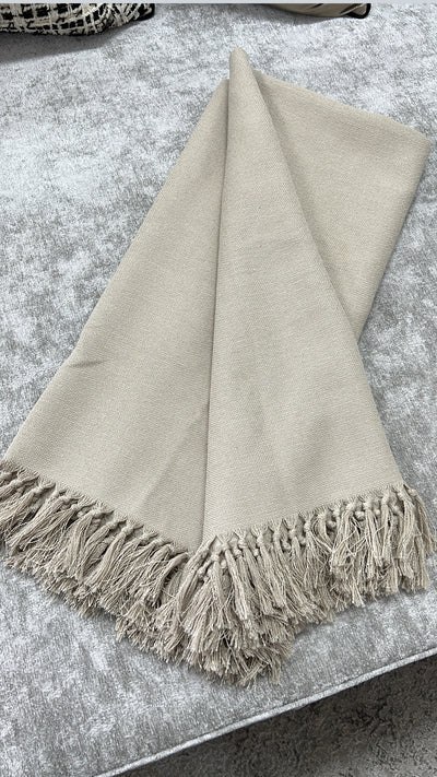 Theo nude Throw - Luscious Homewares