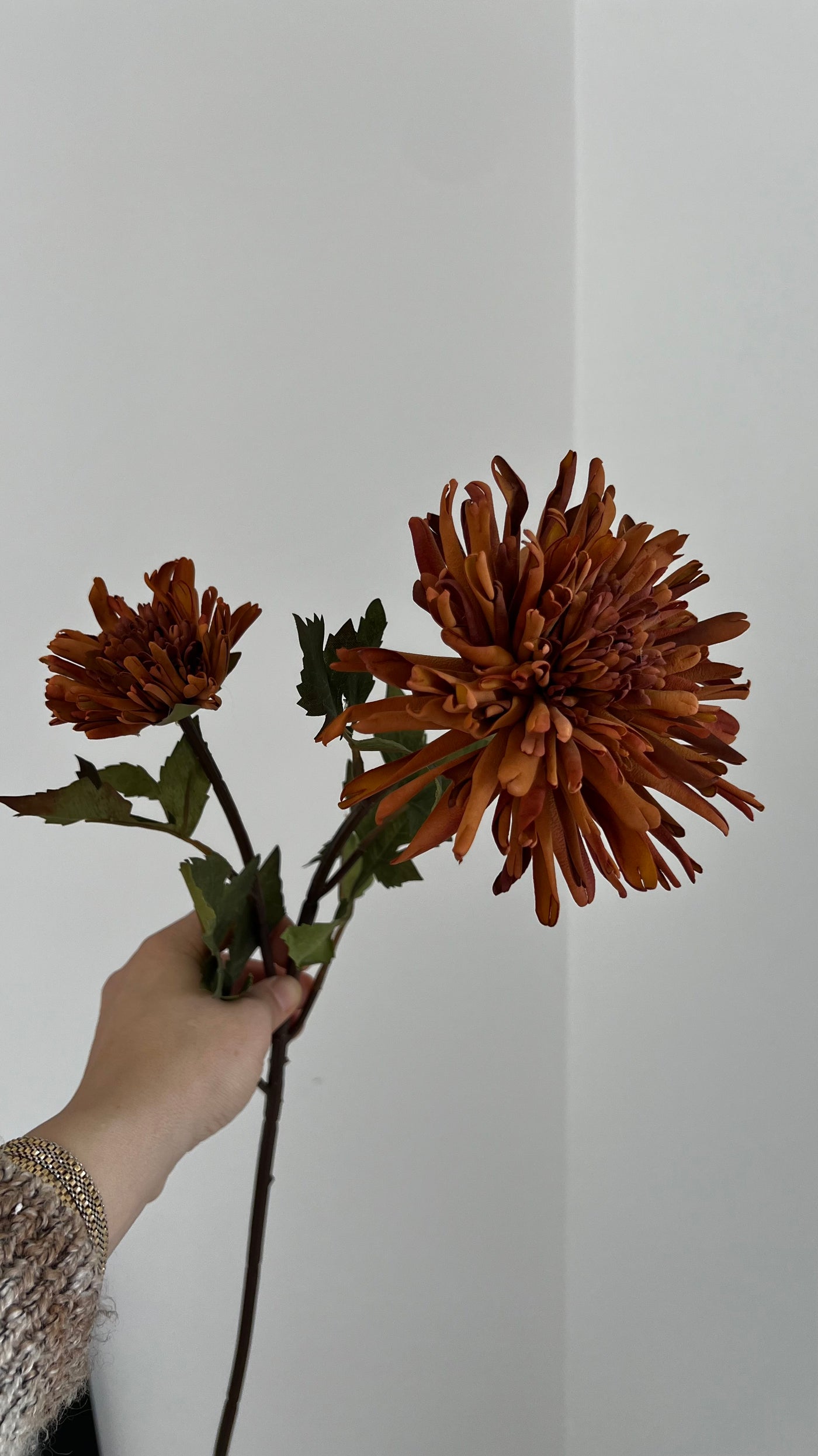 Dahlia artificial bloom stem