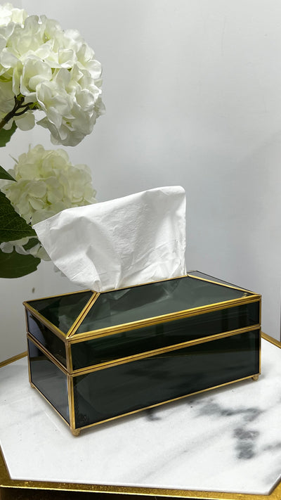 Mercury smoked black tissue box