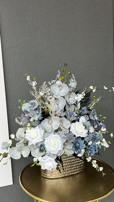 Sapphire blooms floral arrangement - Luscious Homewares