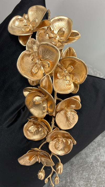 Metalic gold orchid flower - Luscious Homewares