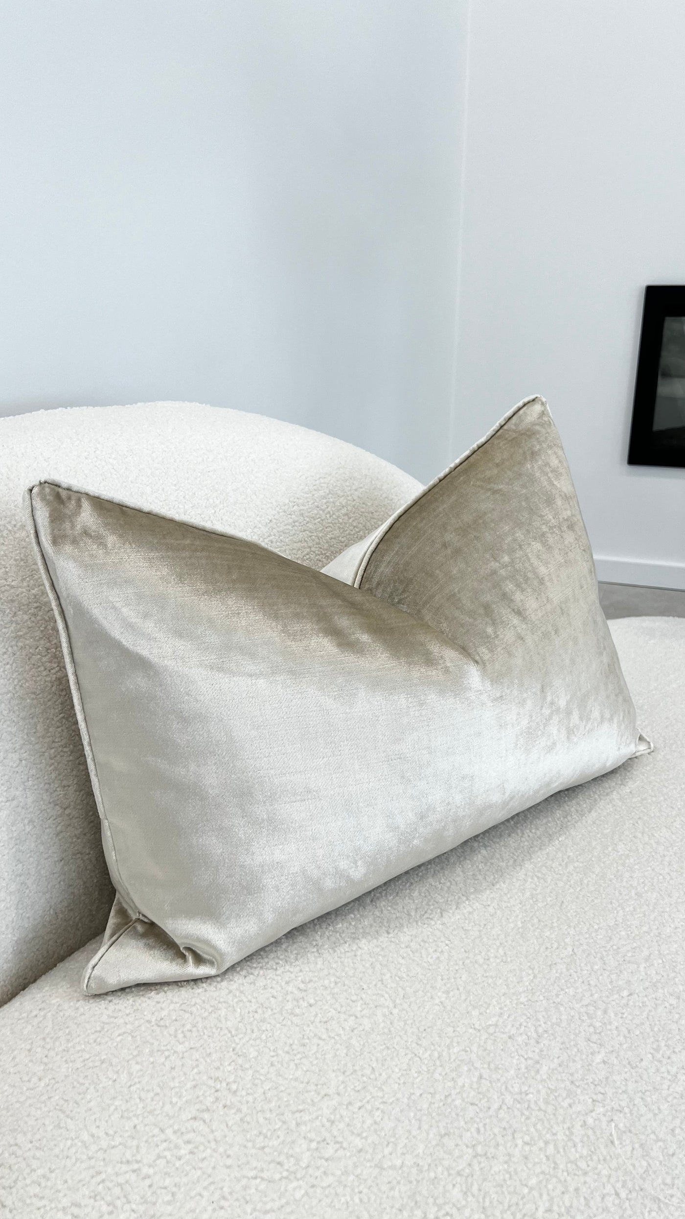 De-luxe nude velvet cushion