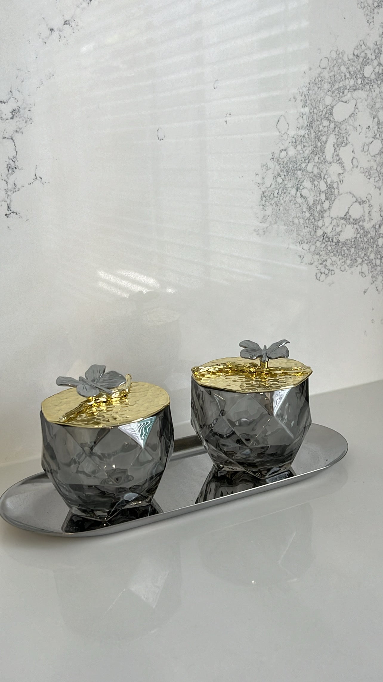Butterfly jar set 3 pieces - Luscious Homewares