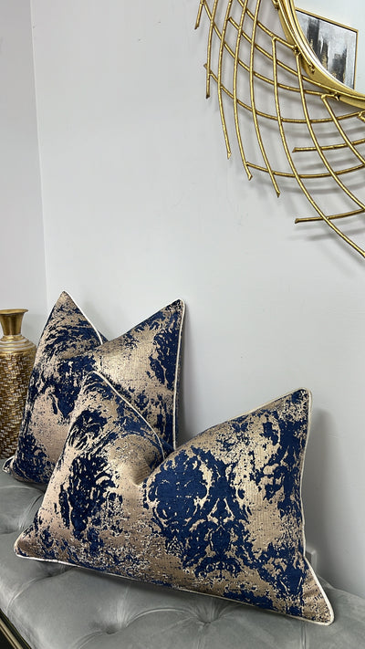 Royalty Navy Gold cushion - Luscious Homewares