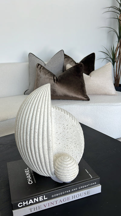 nautilus sandstone sculpture stand - Luscious Homewares