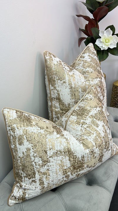 Cirrus gold cushion - Luscious Homewares