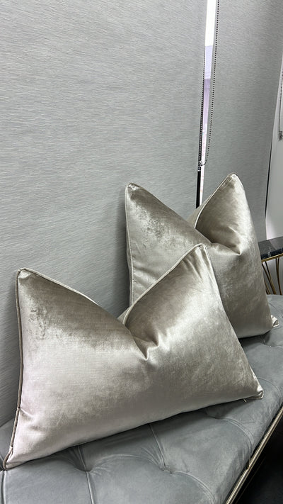 De-luxe ash velvet cushion - Luscious Homewares
