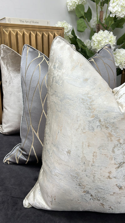Zillara silver cushion - Luscious Homewares
