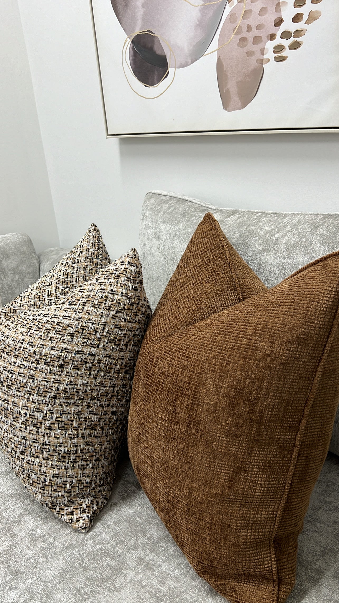 Terrian tan cushion - Luscious Homewares