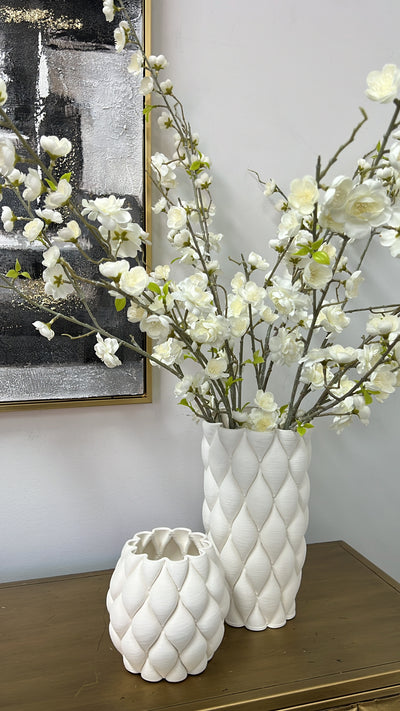 Quilted ceramic vase - Luscious Homewares