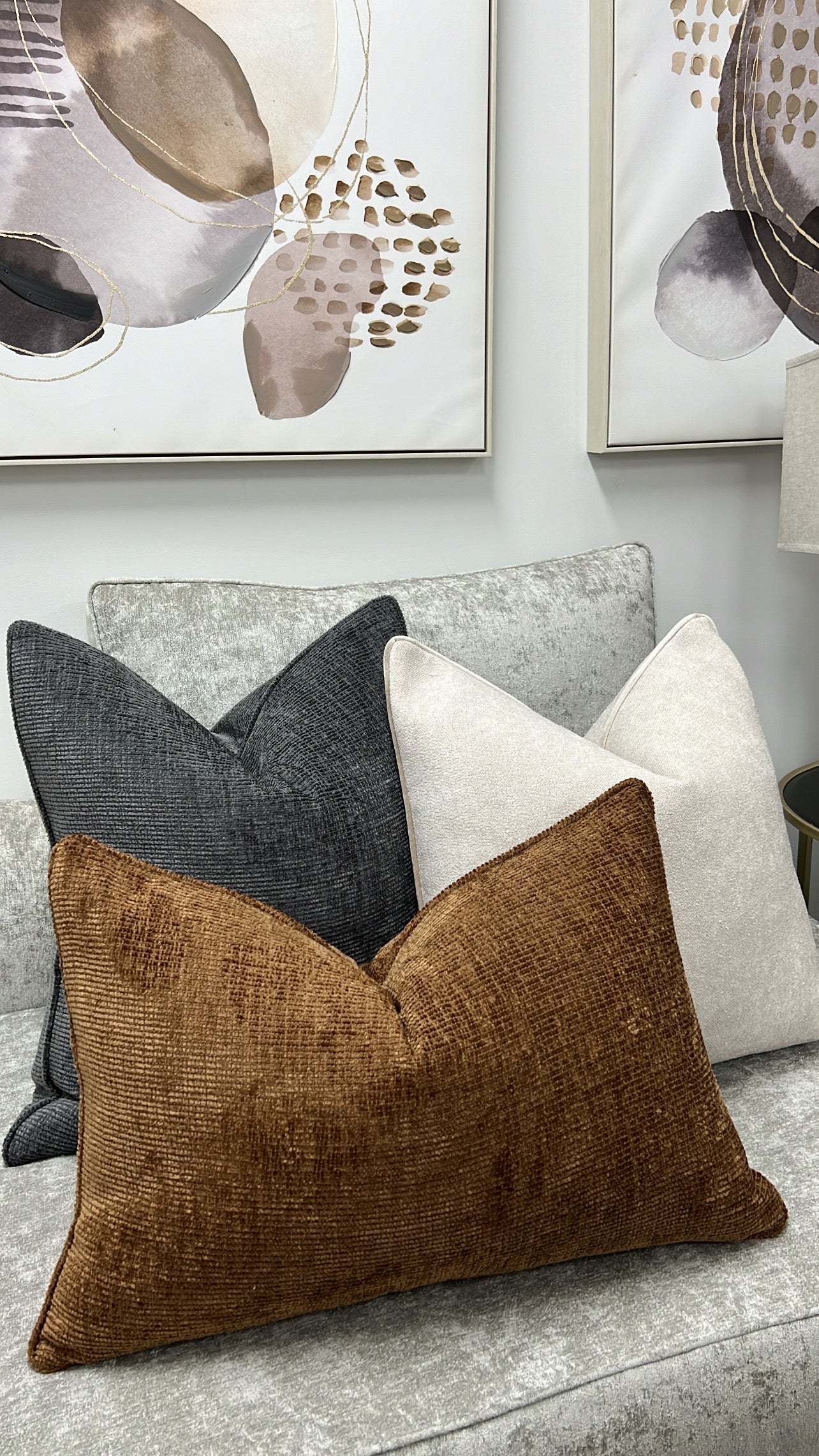 Terrian tan cushion - Luscious Homewares