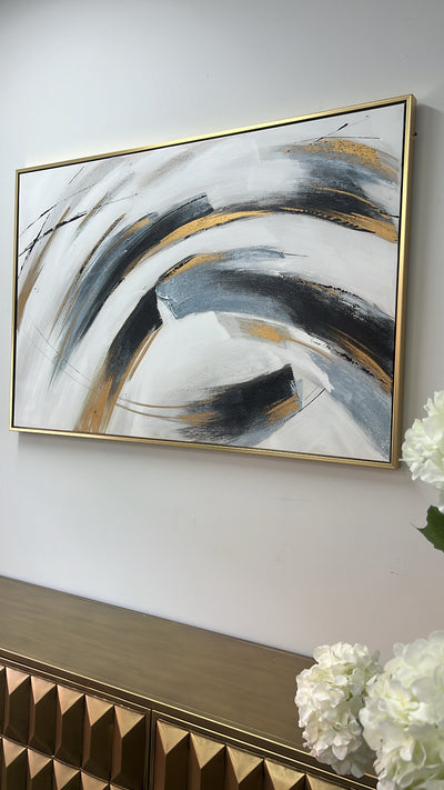 Abstract Gold frame wall art