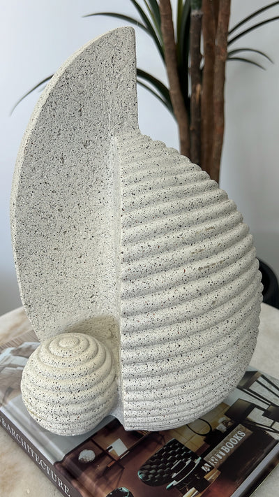 nautilus sandstone sculpture stand - Luscious Homewares