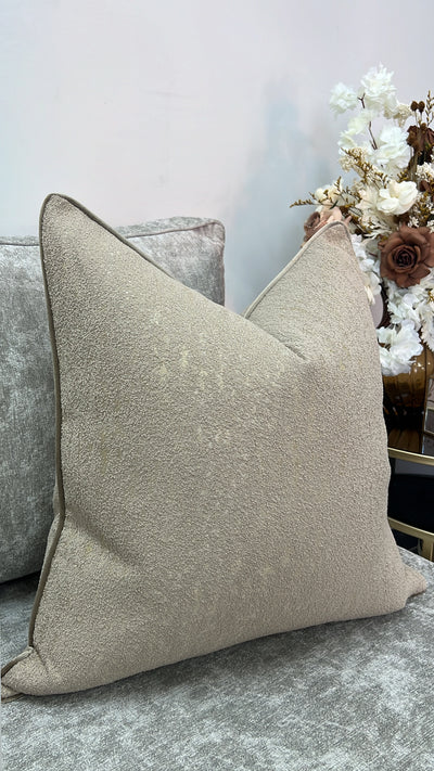 Zura mocha cushion  55x55 - Luscious Homewares