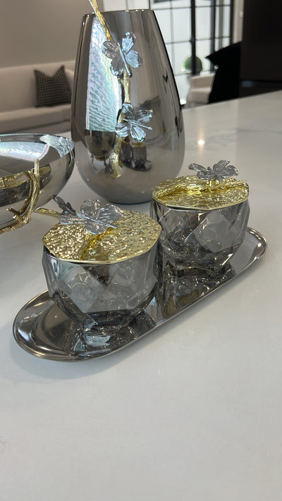 Butterfly jar set 3 pieces - Luscious Homewares