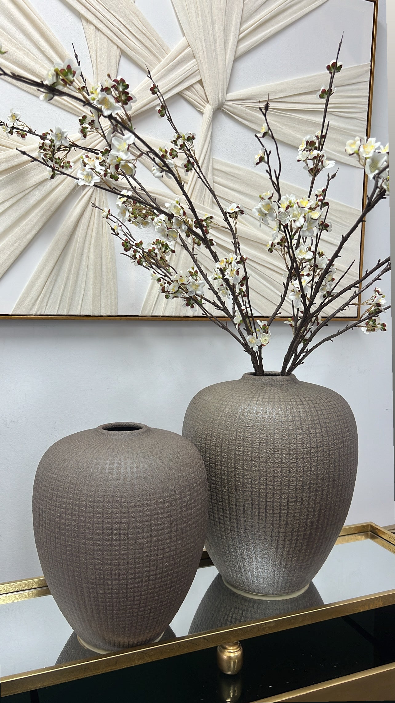 Kalena brown hand made ceramic vase