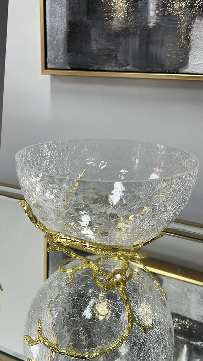 Zen Gold serving bowl - Luscious Homewares