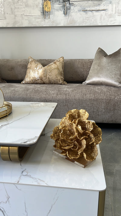 Aureus gold cushion - Luscious Homewares