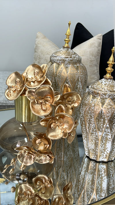 Metalic gold orchid flower - Luscious Homewares