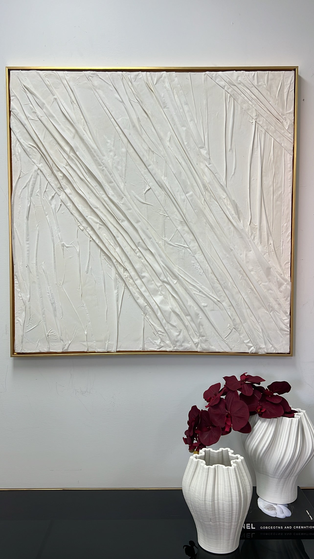 Minimalist wall art gold frame - Luscious Homewares