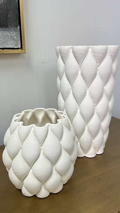 Quilted ceramic vase - Luscious Homewares