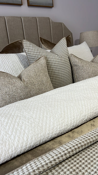 Laurent nude cushion - Luscious Homewares