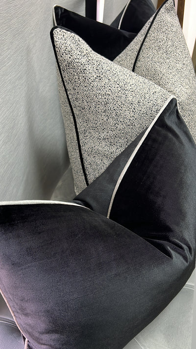 Royal luxe black cushion - Luscious Homewares