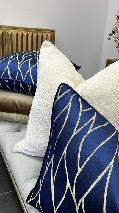 Zillara navy cushion - Luscious Homewares