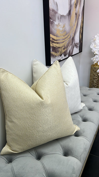 Gracious light gold cushion - Luscious Homewares