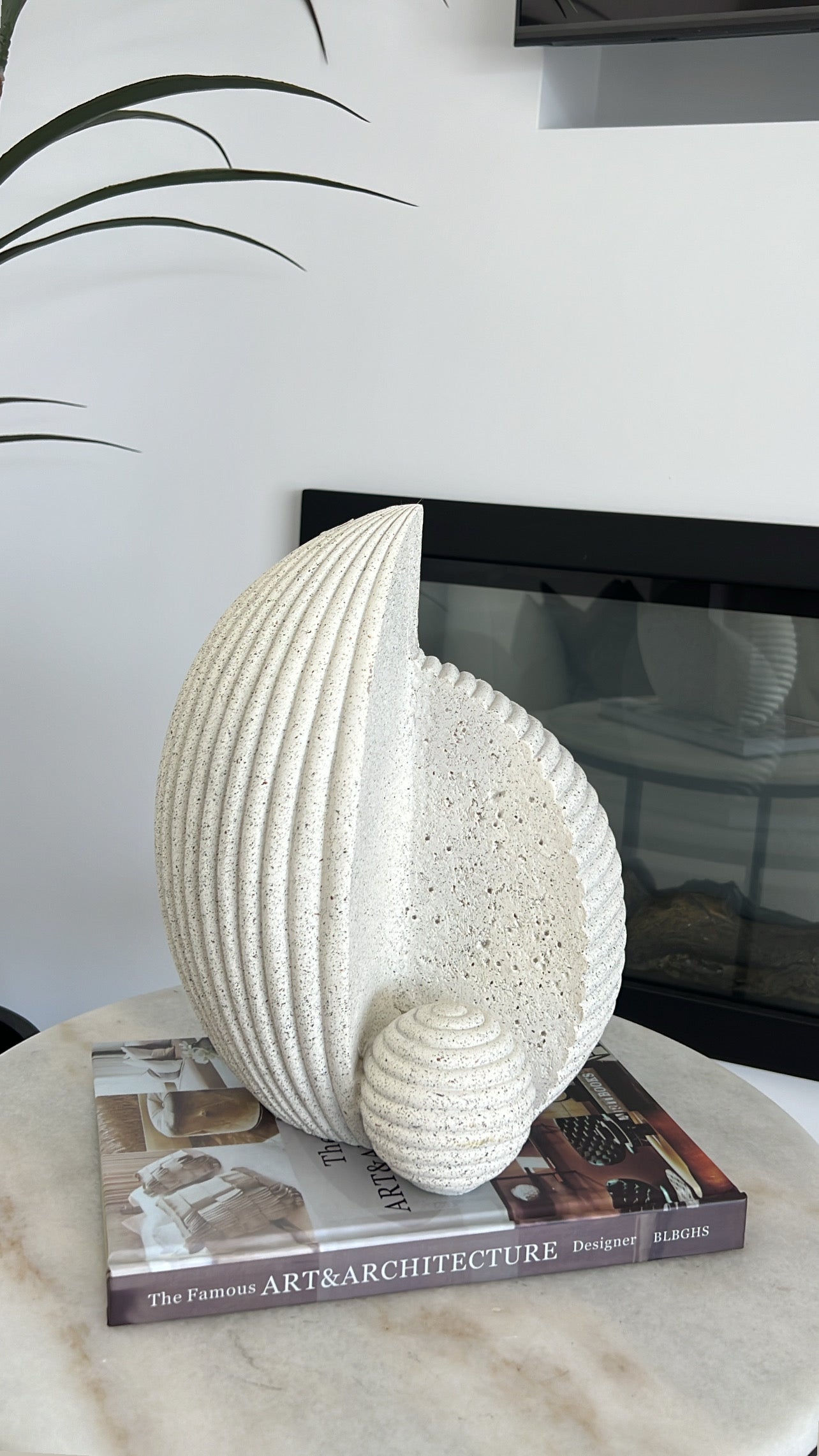 nautilus sandstone sculpture stand - Luscious Homewares