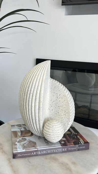 nautilus sandstone sculpture stand - Luscious Homewares