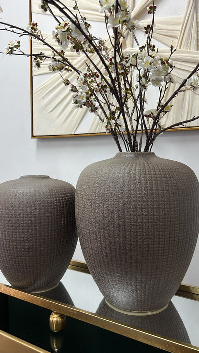 Kalena brown hand made ceramic vase