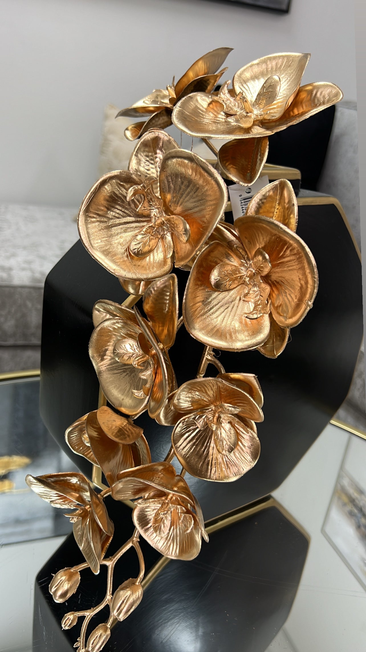 Metalic gold orchid flower - Luscious Homewares