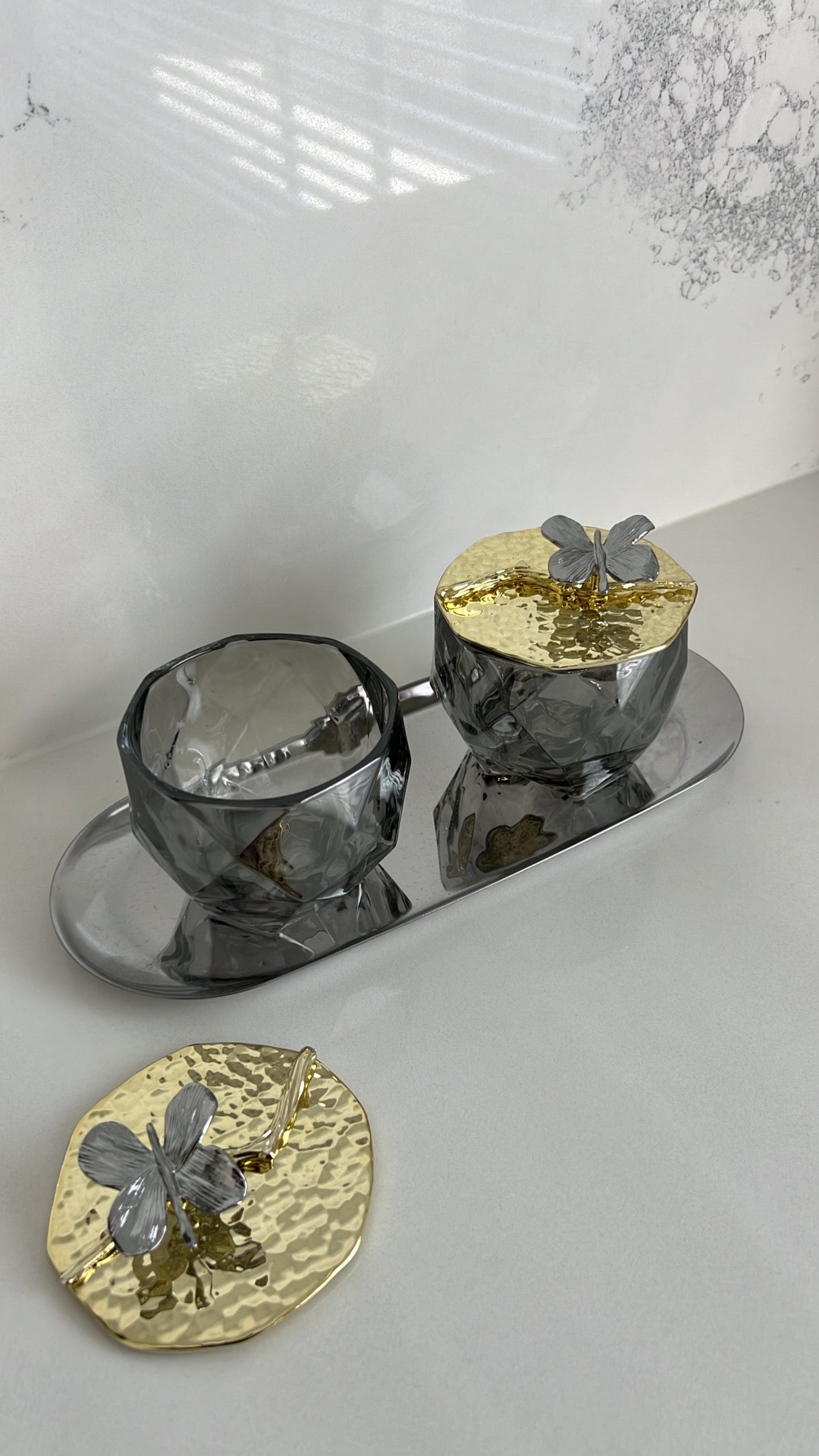 Butterfly jar set 3 pieces - Luscious Homewares