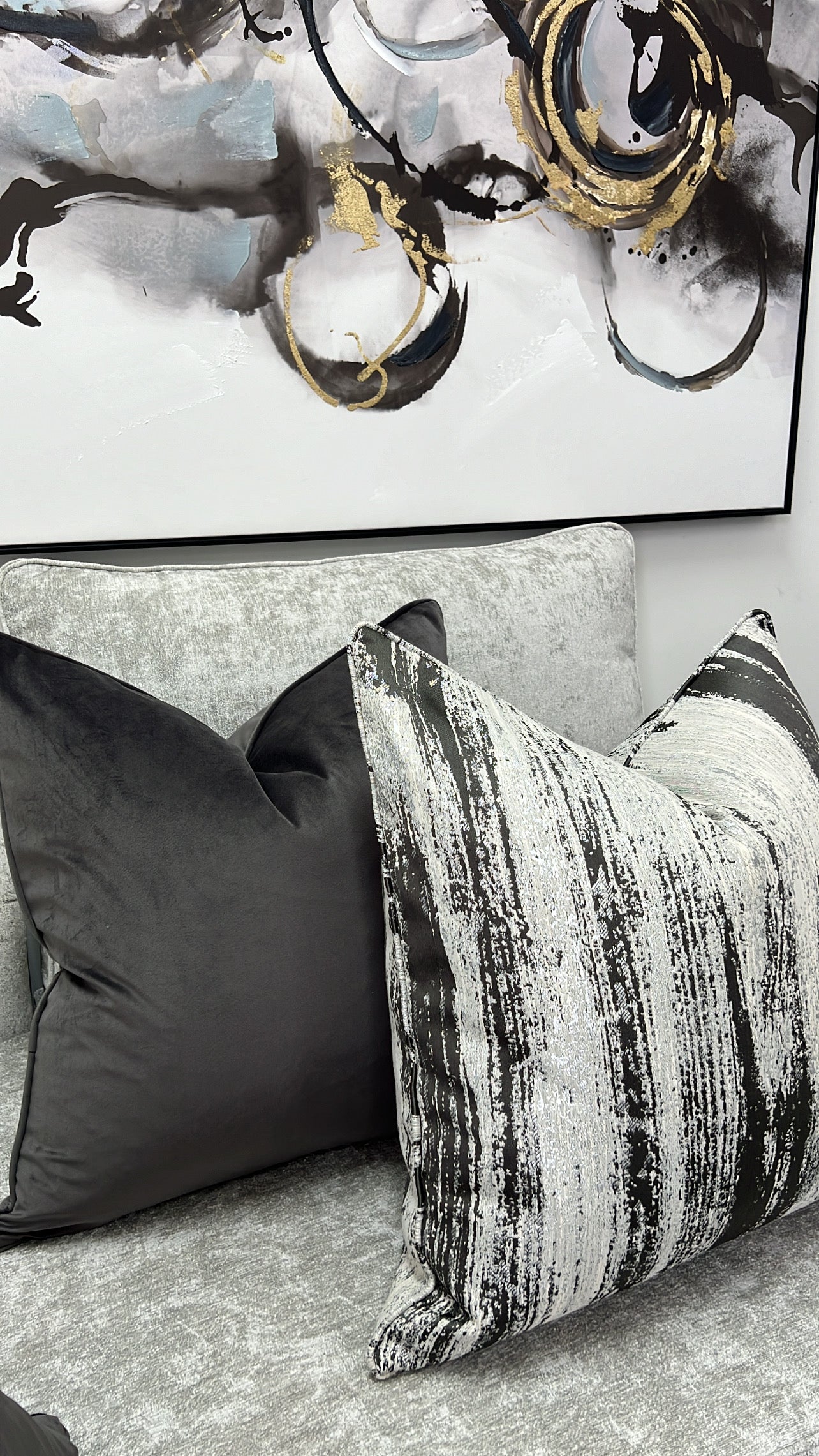 Luxe iron grey cushion - Luscious Homewares