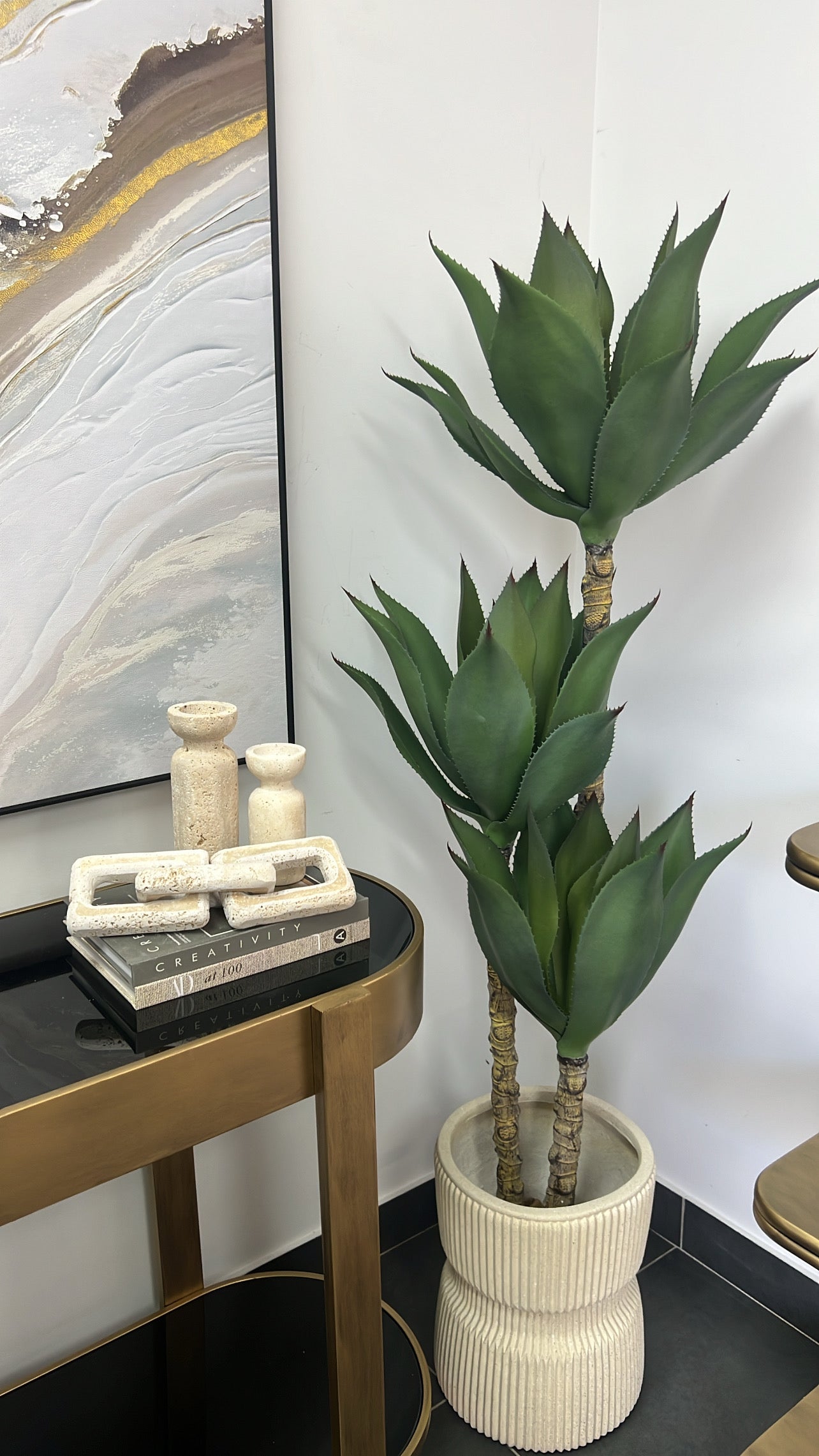 Agave succulent green artificial plant tree - Luscious Homewares