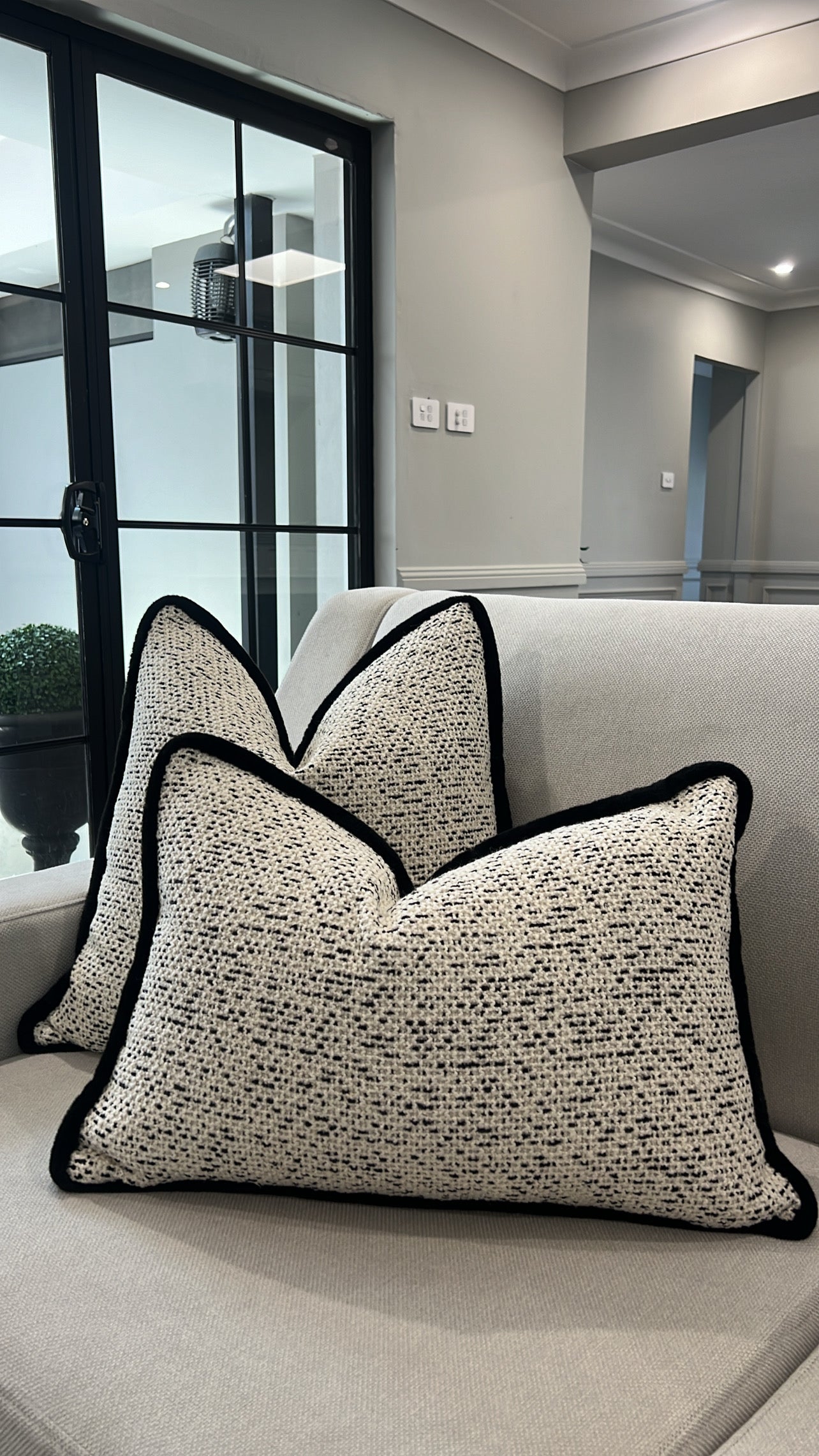 Naomi tweed cushion - Luscious Homewares