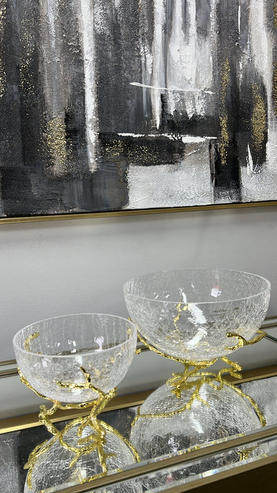 Zen Gold serving bowl - Luscious Homewares