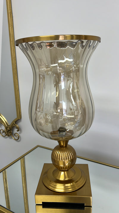 Ralph brass vase / hurricane - Luscious Homewares