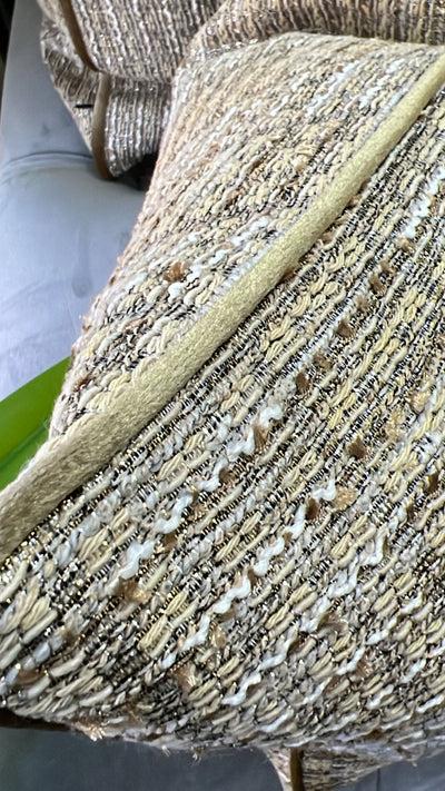 Merino neutral tweed cushion - Luscious Homewares