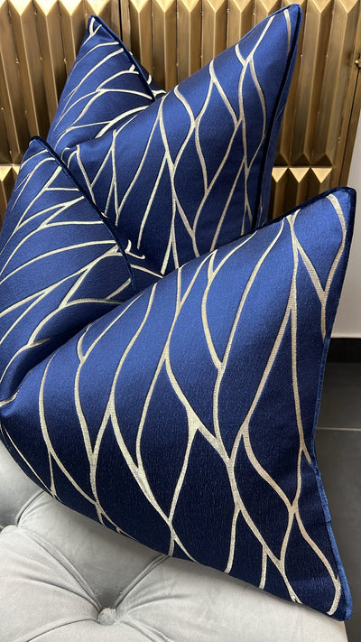 Zillara navy cushion - Luscious Homewares