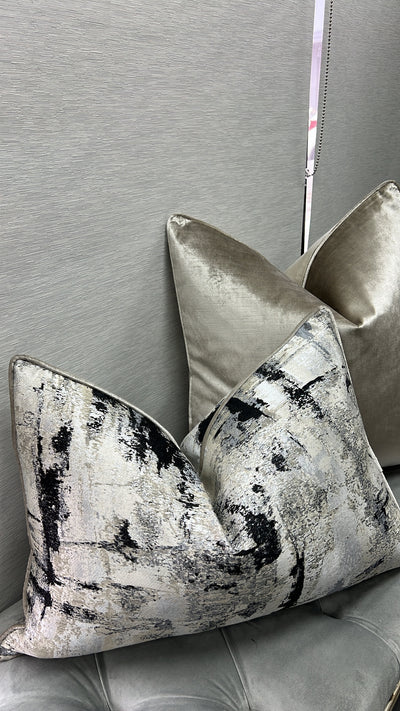 De-luxe ash velvet cushion - Luscious Homewares