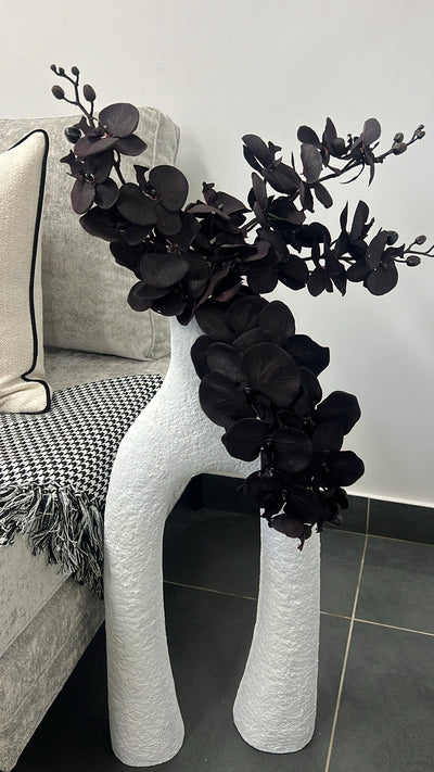 Viloa white vase stand and orchids - Luscious Homewares