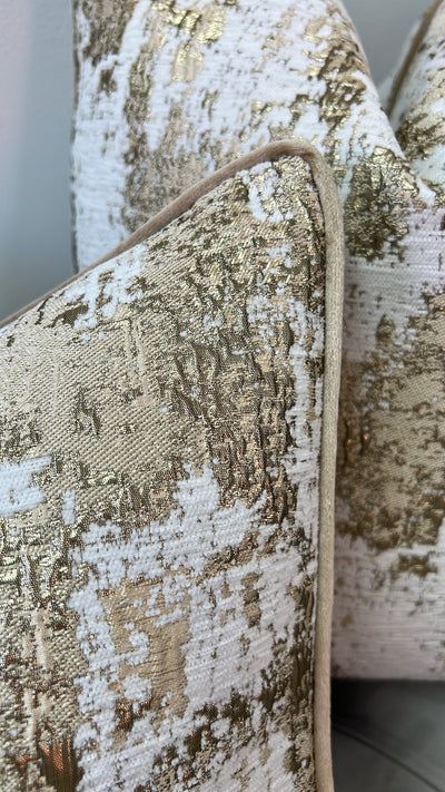 Cirrus gold cushion - Luscious Homewares
