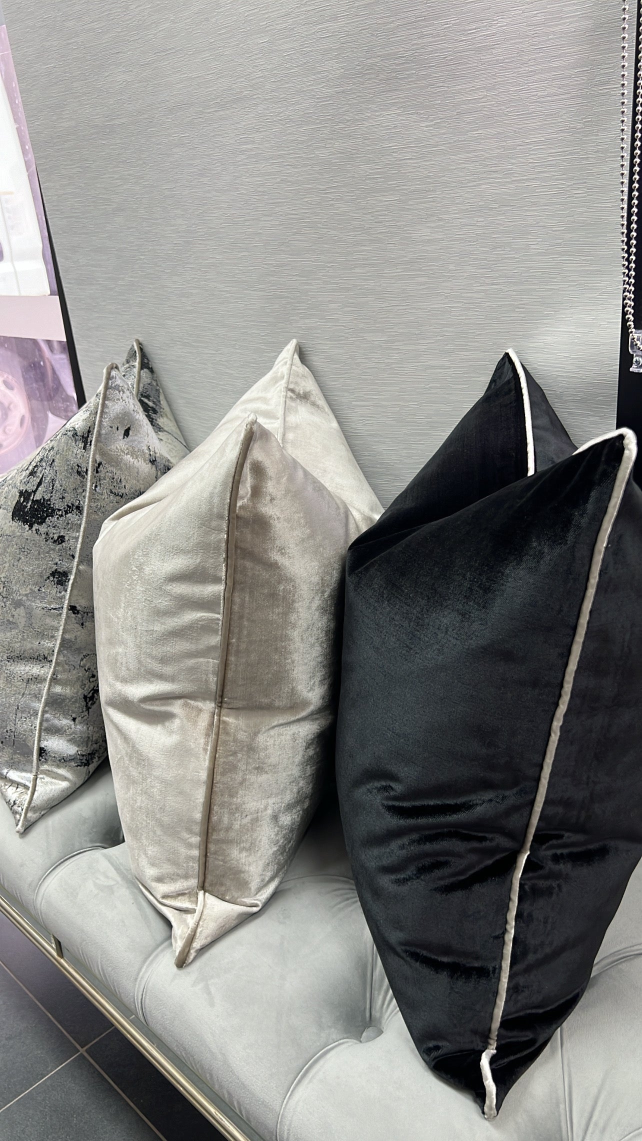 Royal luxe black cushion - Luscious Homewares