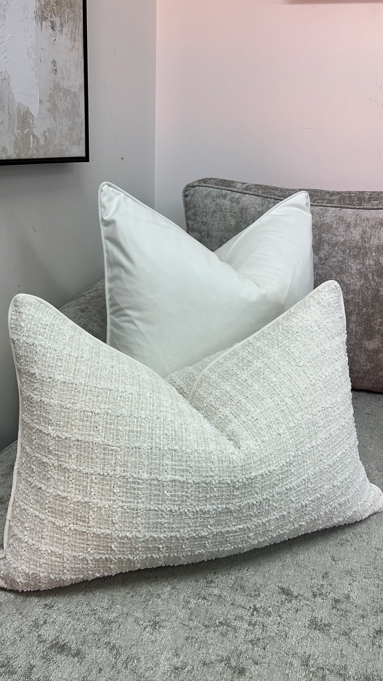 White flake cushion - Luscious Homewares