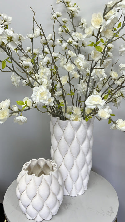 Quilted ceramic vase - Luscious Homewares