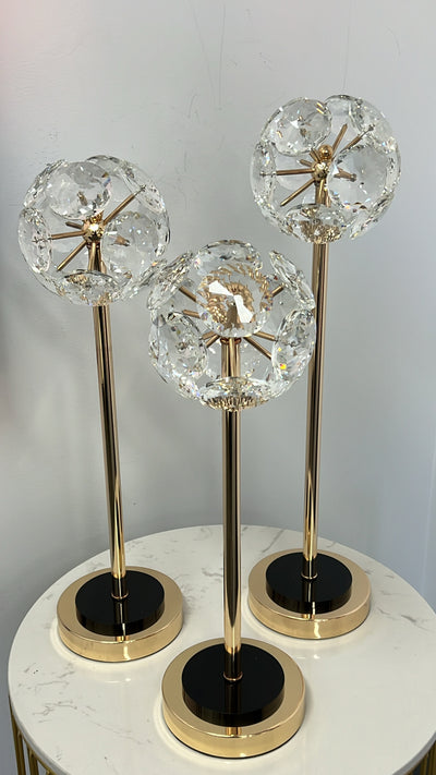 Opulent crystal ball stand