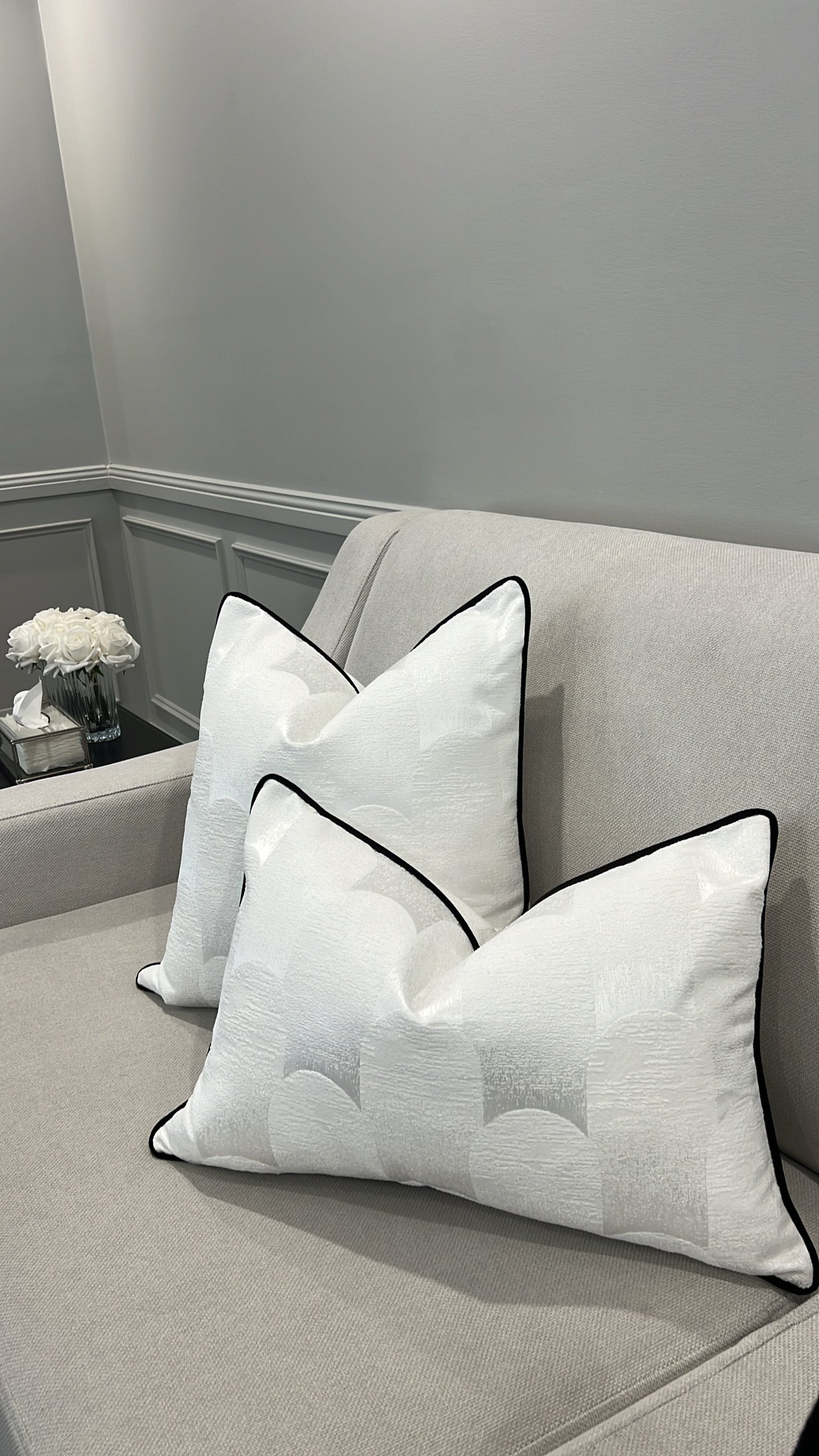 Arch white cushion - Luscious Homewares