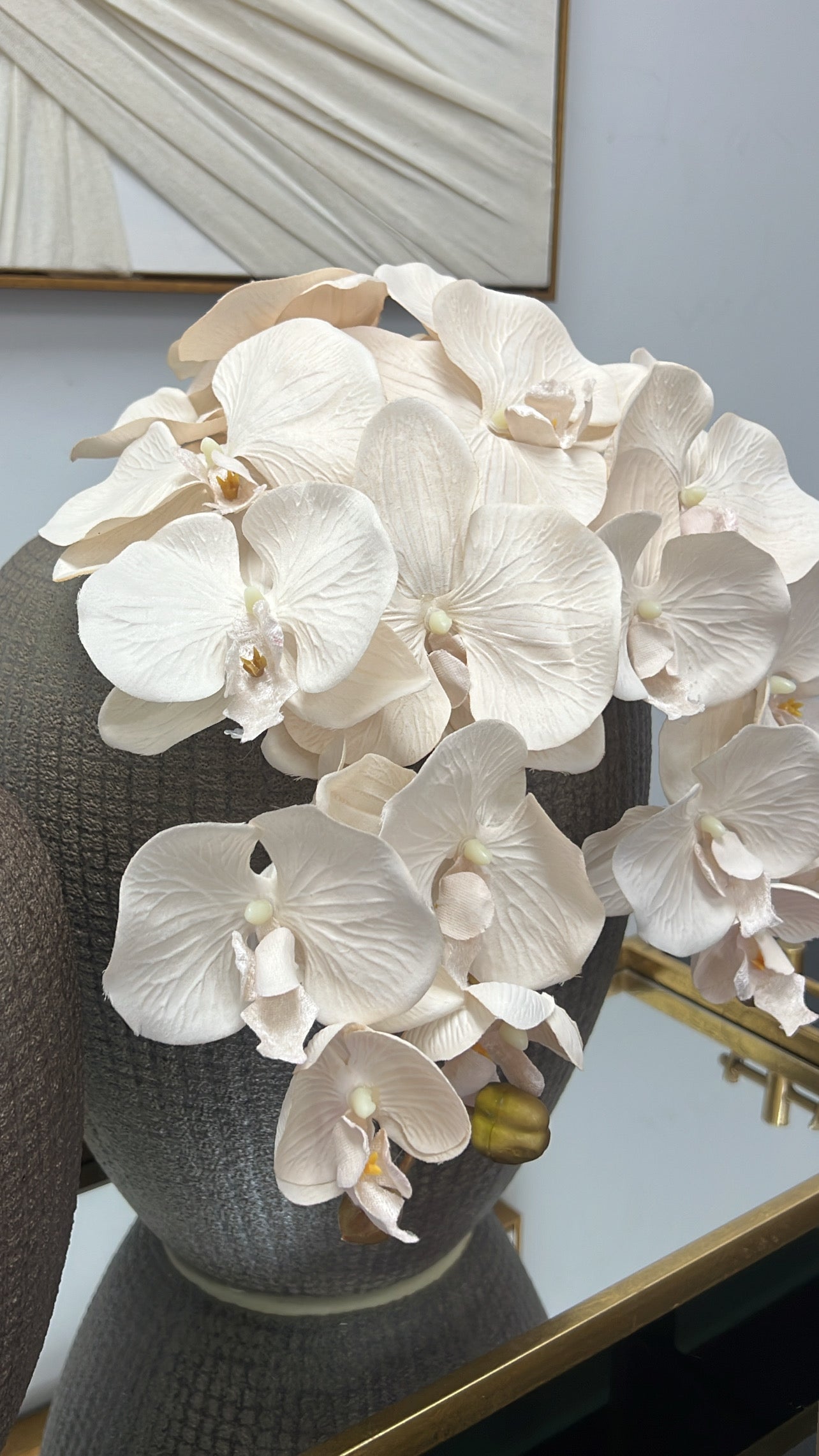 Soft nude large orchid flower stem